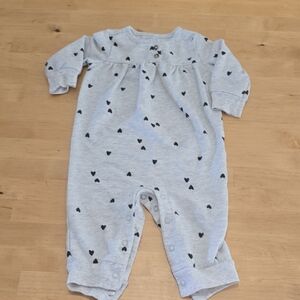 Carter's Gray Heart Print One Piece